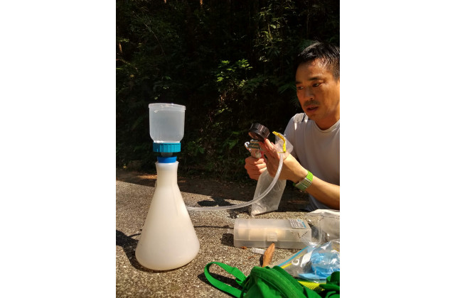 Water samples are stored